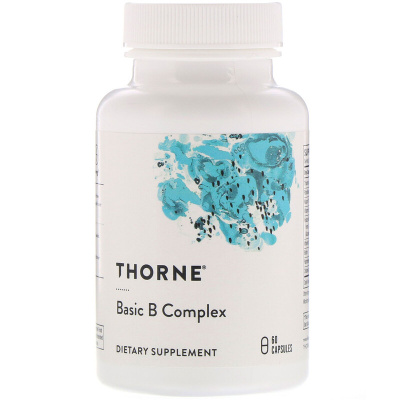 Thorne Research Basic B Complex (Комплекс основных витаминов группы B) 60 капсул
