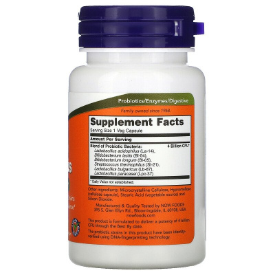 NOW 4x6 Acidophilus (ацидофильные бактерии) 60 вег. капсул