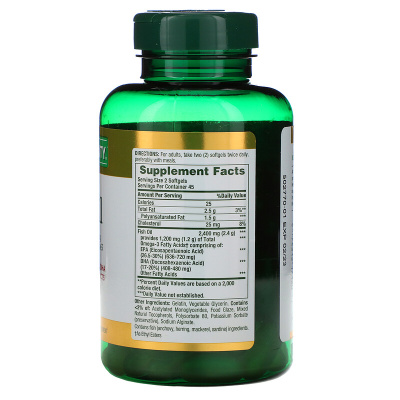 Nature's Bounty Fish Oil (Рыбий жир) 2400 мг 90 капсул