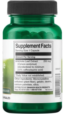 дубль Swanson Artichoke Extract Standardized (Экстракт артишока стандартизированный) 250 мг 60 капсул