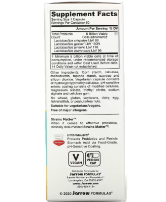 Jarrow Formulas Jarro-Dophilus (вагинальный пробиотик для женщин 5 млрд КОЕ) 60 вегетарианских капсул