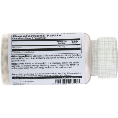 Solaray Niacin (Ниацин) 100 мг 100 капсул