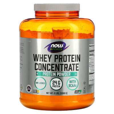 Now Sports Whey Protein Concentrate (концентрат сывороточного протеина) без добавок 2268 гр
