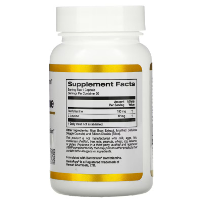 California Gold Nutrition Benfotiamine (бенфотиамин) 150 мг 90 капсул