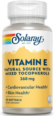 Solaray E d-Alpha Tocopherol (Витамин E d-альфа-токоферол) 400 МЕ 50 гелевых капсул