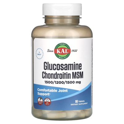 KAL Glucosamine Chondroitin MSM (Глюкозамин Хондриотин МСМ) 90 таблеток