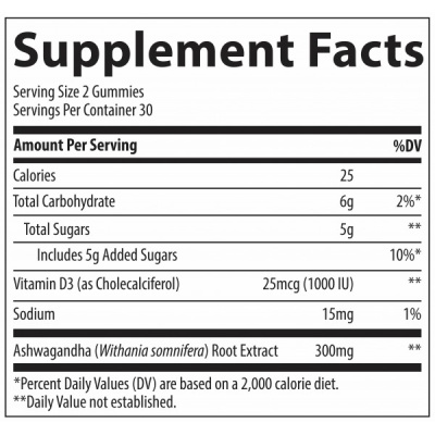 Trace Minerals Ashwaganda gummies (ашваганда) 60 жевательных конфет