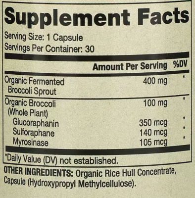 Dr. Mercola Fermented Broccoli Sprouts (Ферментированные ростки брокколи) 30 капсул