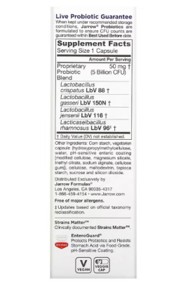 Jarrow Formulas Jarro-Dophilus (вагинальный пробиотик для женщин 5 млрд КОЕ) 30 вегетарианских капсул 