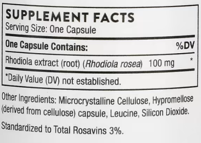 Thorne Research Rhodiola (Родиола) 60 капсул