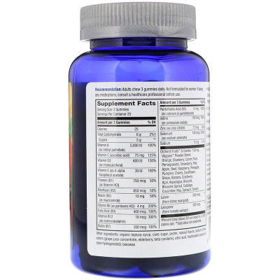 Nature's Way, Alive! Men`s 50+ (витамины для мужчин старше 50 лет) 75 жевательных таблеток