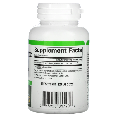 Natural Factors Lactase Enzyme (Фермент Лактаза) 9000 FCC ALU 60 капсул