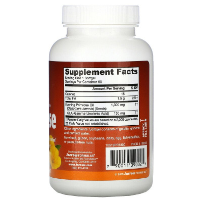 Jarrow Formulas Evening Primrose (примула вечерняя) 1300 мг 60 капсул