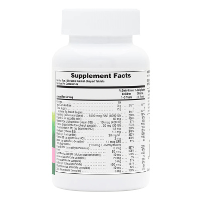 NaturesPlus Source of Life Animal Parade Children's Chewable Multi-Vitamin & Mineral Supplement арбуз 90 таблеток в форме животных