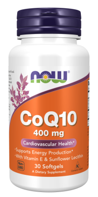 NOW CoQ10 400 мг 30 гелевых капсул