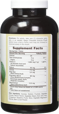 American Health Mega Acerola Plus (Мега Ацерола Плюс) 1000 мг 60 таблеток
