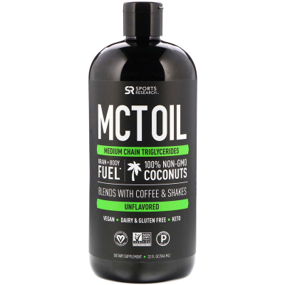 Sports Research MCT OIL (Масло MCT) без вкусовых добавок 946 мл