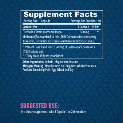 Haya Labs Curcumin (Куркумин) 500 мг 60 капсул