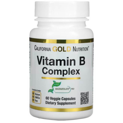 California Gold Nutrition Vitamin B complex (комплекс витаминов группы B) 60 капсул