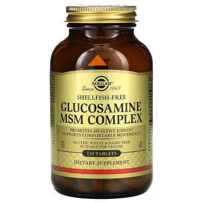 Solgar Glucosamine MSM Complex (Комплекс глюкозамина с МСМ) 120 таблеток