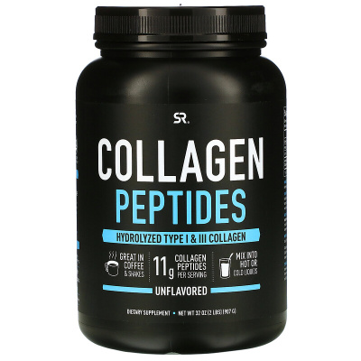 Sports Research Collagen Peptides (Коллагеновые пептиды) без вкусовых добавок 907 гр