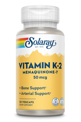 Solaray Vitamin K-2 50 mcg (Menaquinone-7) Витамин K-2 50 мкг (MK-7) 30 капсул