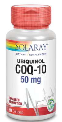 Solaray CoQ10 Ubiquinol (Убихинол CoQ-10) 50 мг 30 гелевых капчул