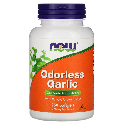 NOW Odorless Garlic (Чеснок без запаха концентрированный экстракт) 250 капсул