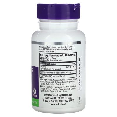 Natrol (DHEA) ДГЭА 50 мг 60 таблеток