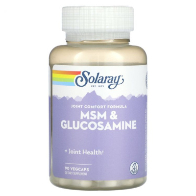 Solaray MSM & Glucosamine (МСМ и Глюкозамин) 90 капсул