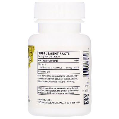 Thorne Research D-5000 125 мкг (5000 МЕ) 60 капсул